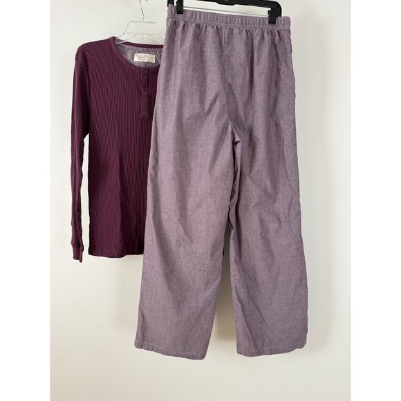 Original Penguin 2 PC Lounge Pajama Set Men’s Medium Long Sleeve Tee Pants - Picture 3 of 12